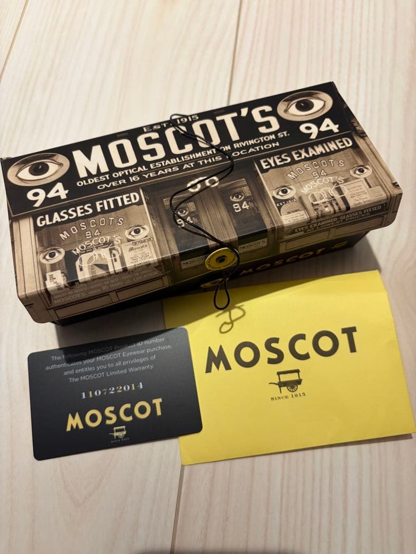 美品　MOSCOT LEMTOSH 44 ブラック モスコット レムトッシュ