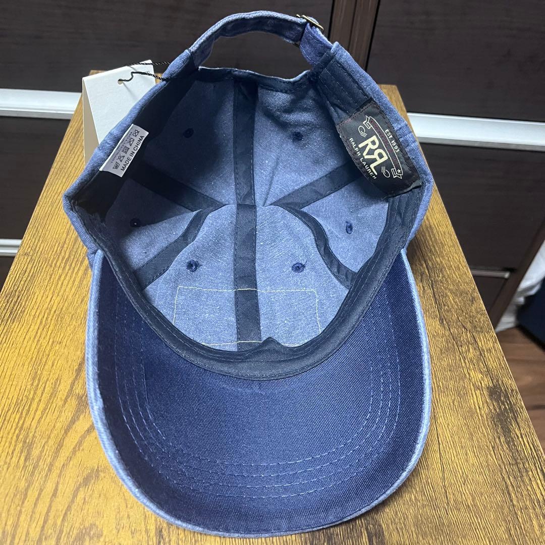【未使用品】ダブル アールエル RRL ダブル-RL デニムブルーキャップ