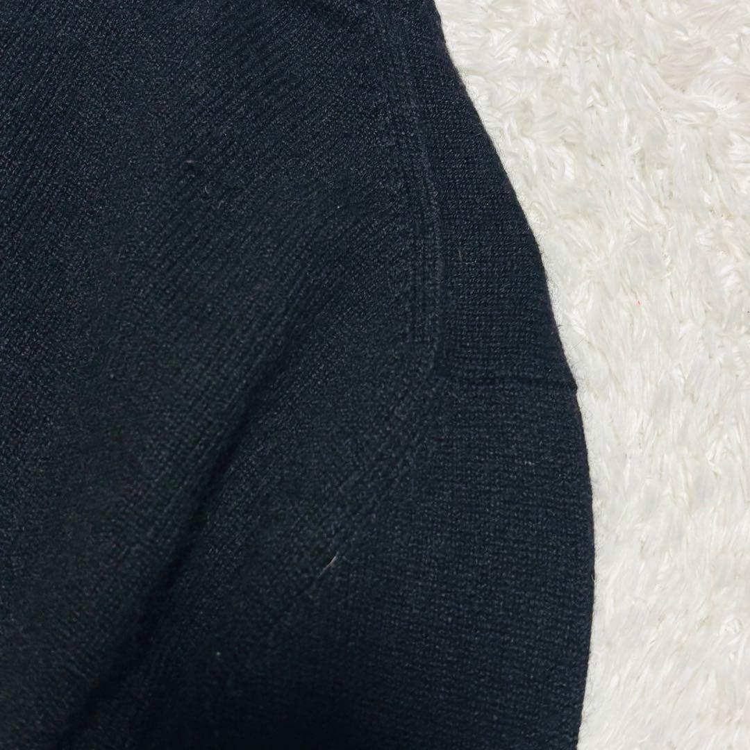 美品 希少 バランタイン カシミヤ 100% カーディガン 黒 42 金ボタン