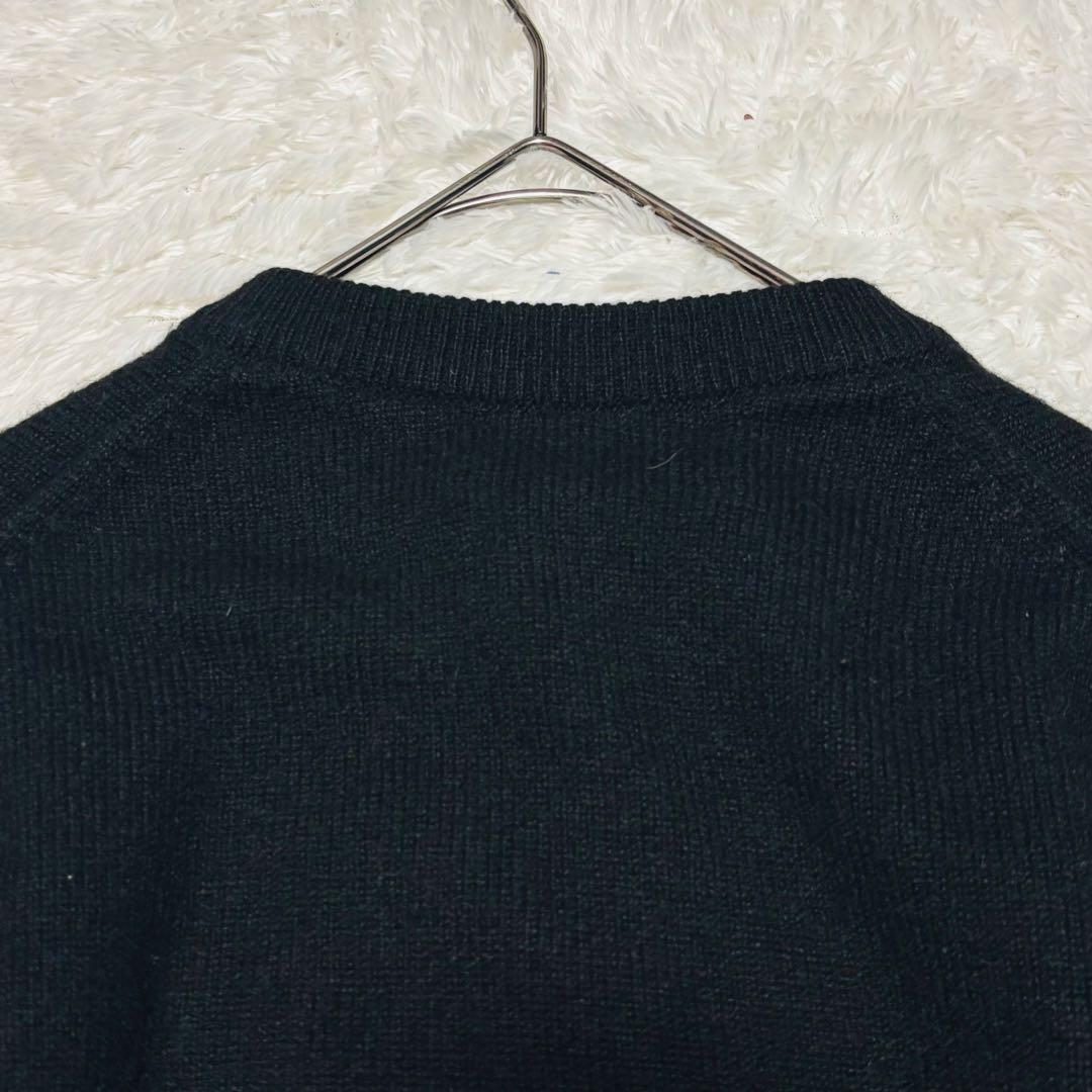 美品 希少 バランタイン カシミヤ 100% カーディガン 黒 42 金ボタン