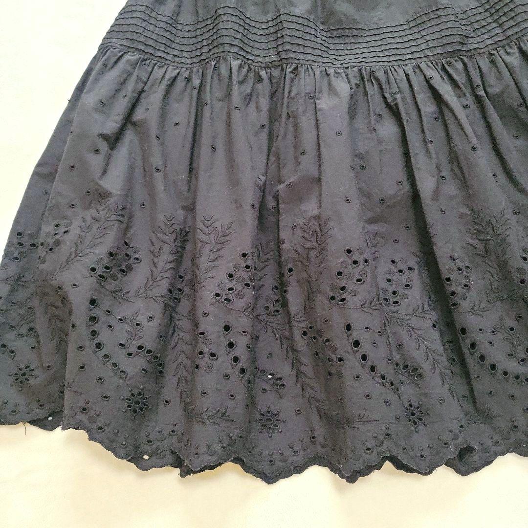 【Spick and Span】エンブロイダリーレーススカート 黒 サイズ38