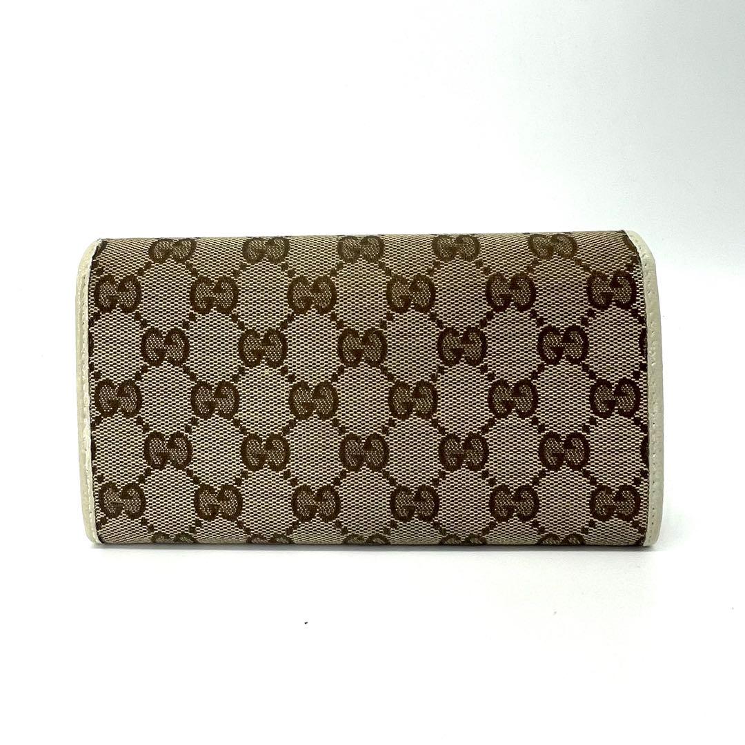 GUCCI✨GGキャンバス 長財布 ゴールドバー 6カード GG柄