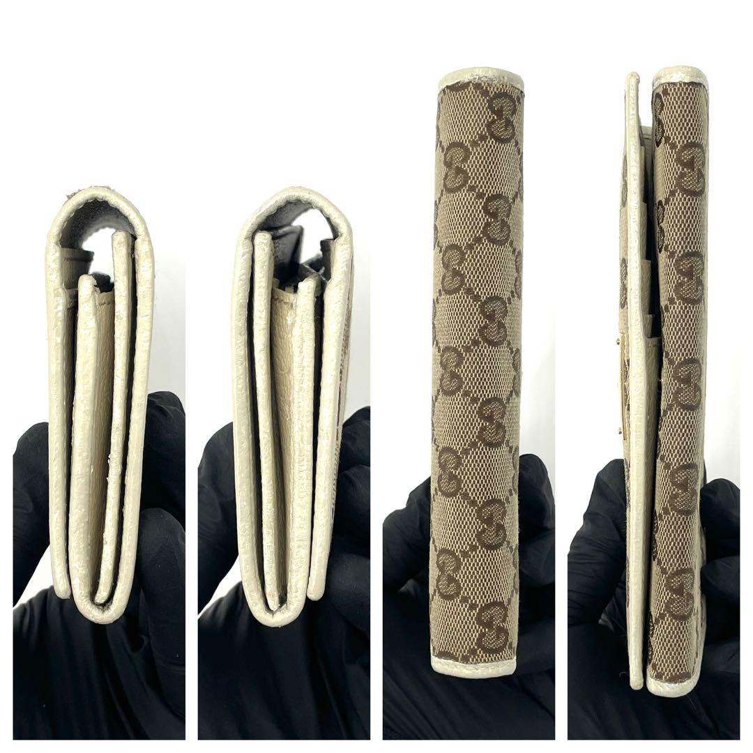GUCCI✨GGキャンバス 長財布 ゴールドバー 6カード GG柄