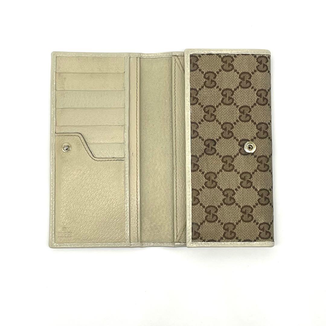 GUCCI✨GGキャンバス 長財布 ゴールドバー 6カード GG柄