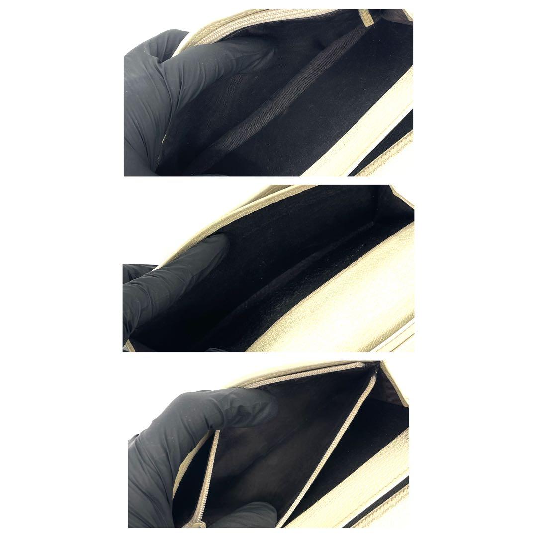 GUCCI✨GGキャンバス 長財布 ゴールドバー 6カード GG柄