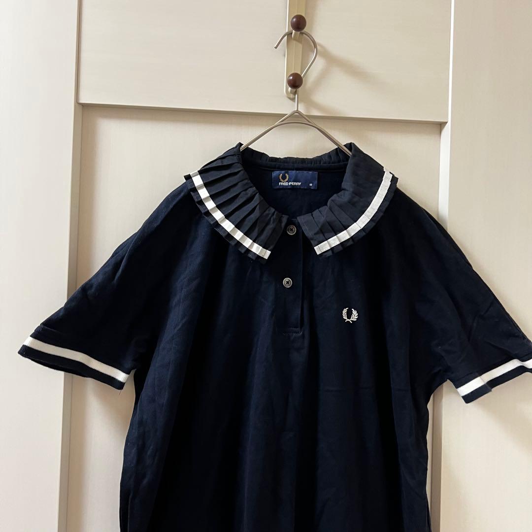 【フレッドペリー】FRED PERRY 襟付きポロシャツ ネイビー M 美品