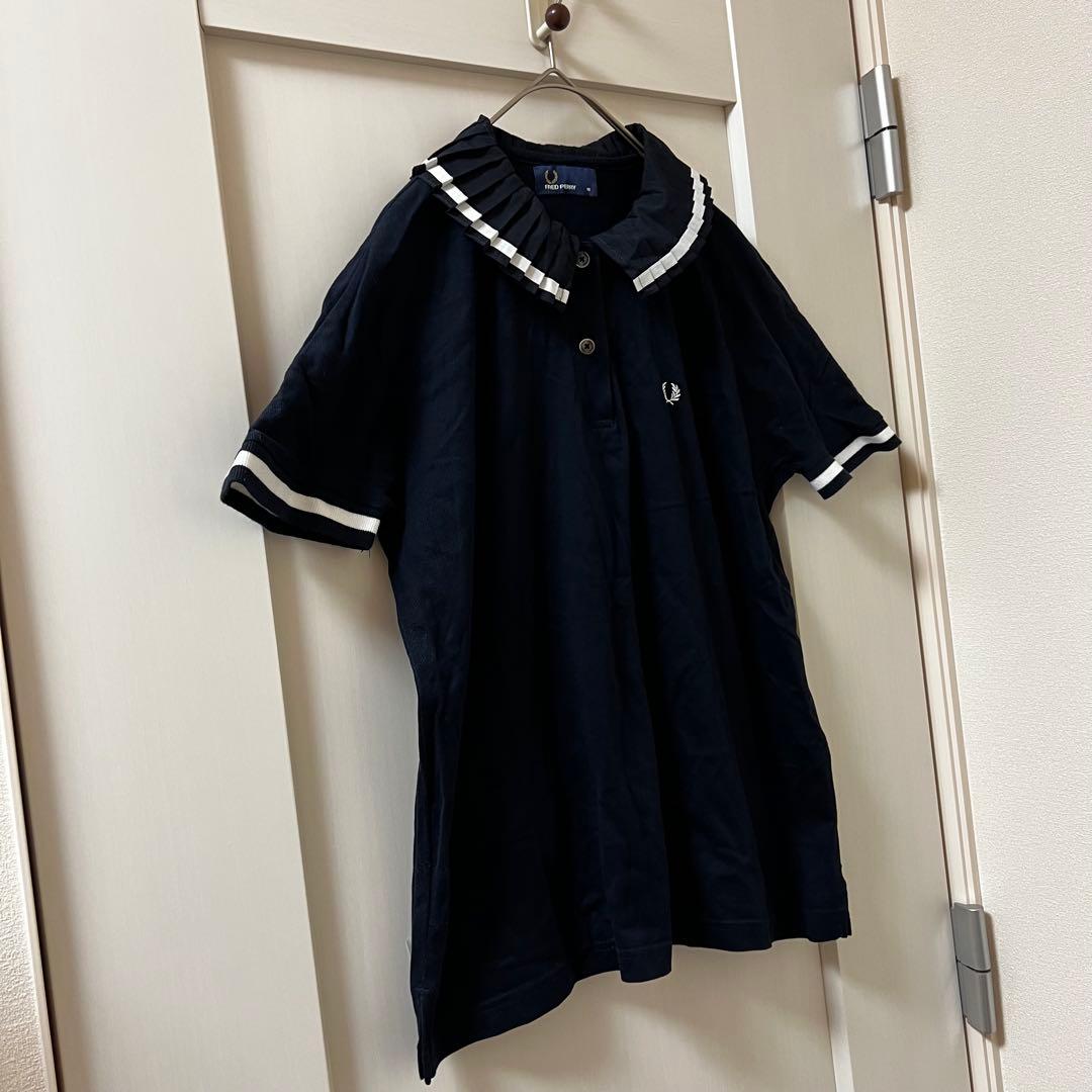 【フレッドペリー】FRED PERRY 襟付きポロシャツ ネイビー M 美品