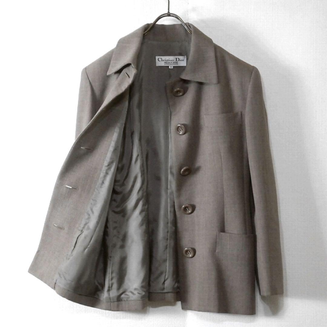 Dior ディオール / ウールジャケット 9号 グレージュ テーラード