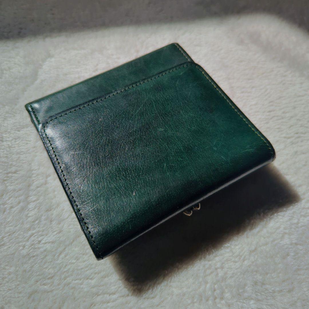 【OLD COACH オールドコーチ】レア がま口 三つ折り財布 グリーン 緑