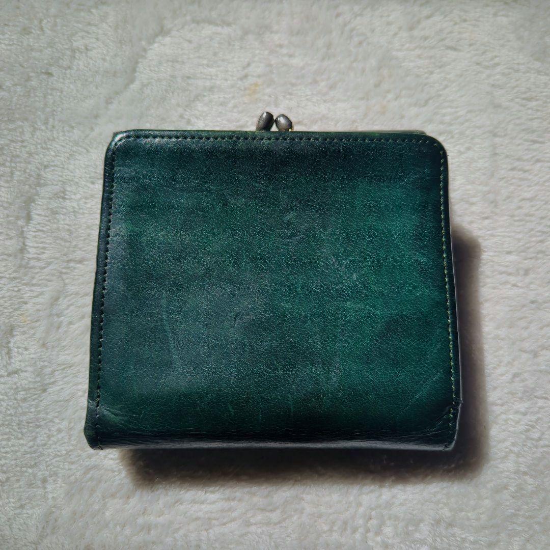 【OLD COACH オールドコーチ】レア がま口 三つ折り財布 グリーン 緑