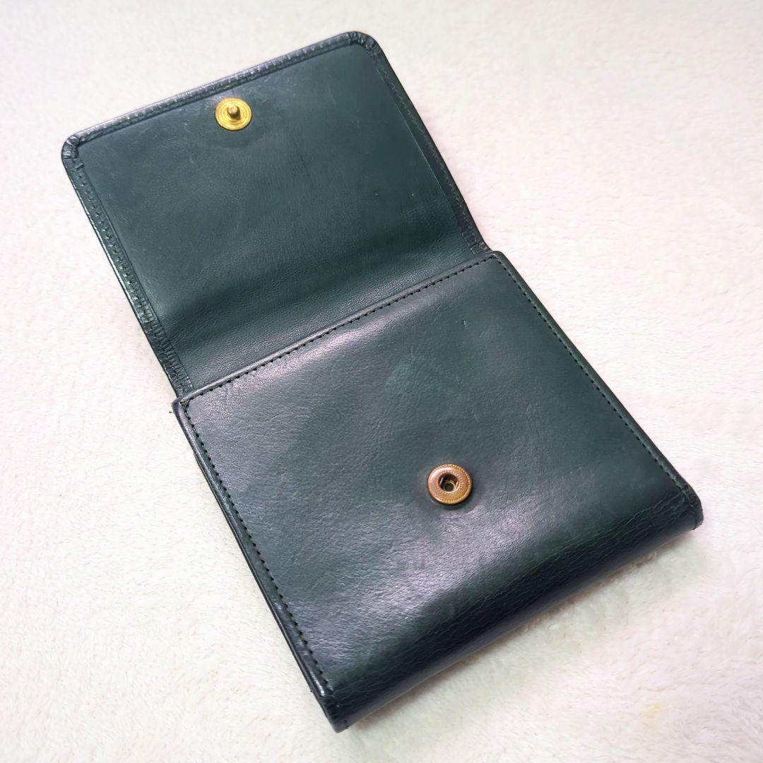 【OLD COACH オールドコーチ】レア がま口 三つ折り財布 グリーン 緑