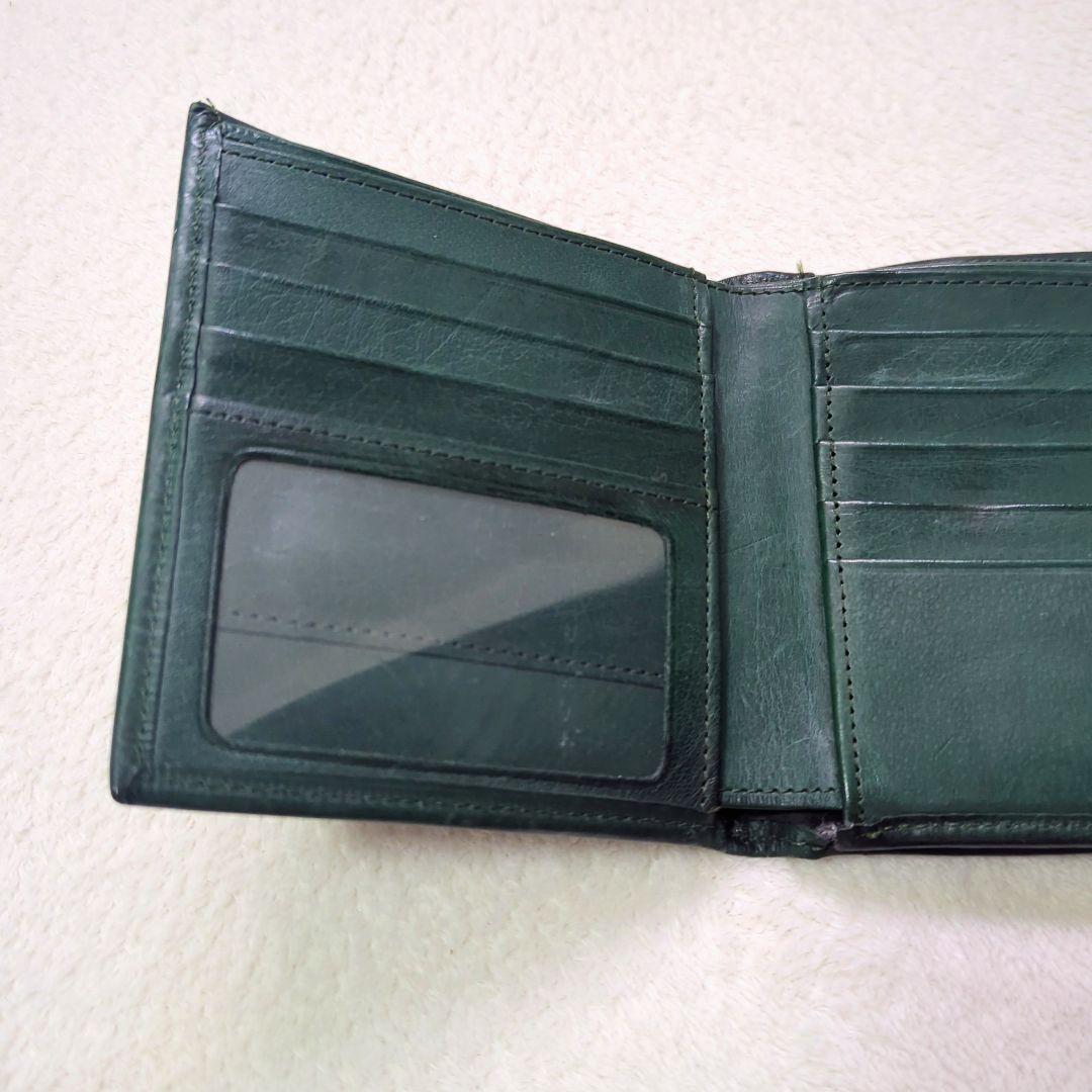 【OLD COACH オールドコーチ】レア がま口 三つ折り財布 グリーン 緑