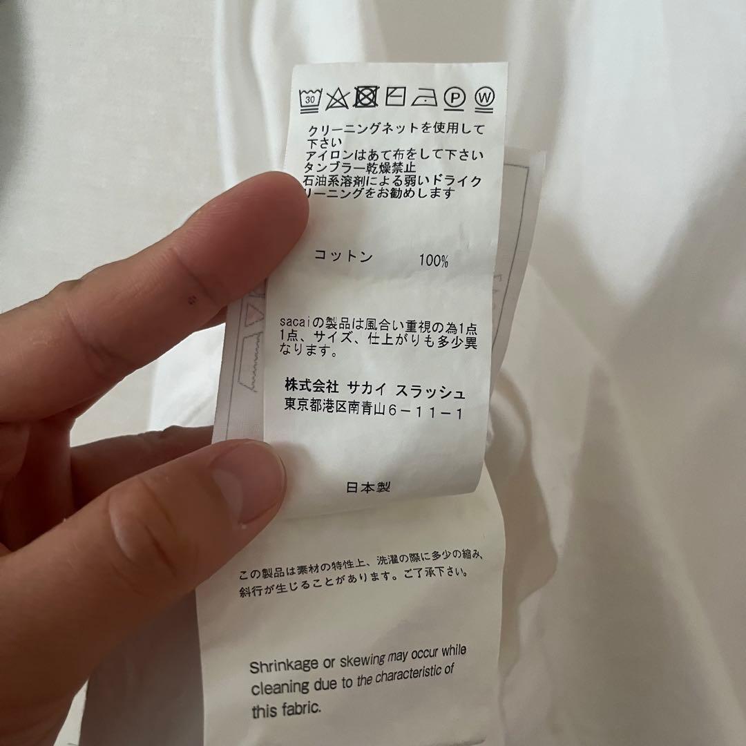 期間限定価格　sacai サカイ　ハトメ　カットソー　ホワイト