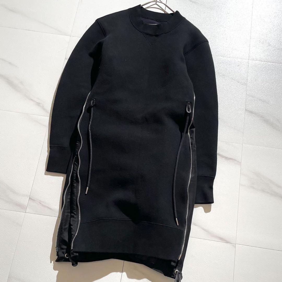 美品✨sacai Sponge Sweat Nylon Twill Dress