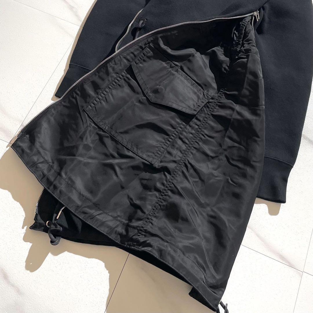美品✨sacai Sponge Sweat Nylon Twill Dress