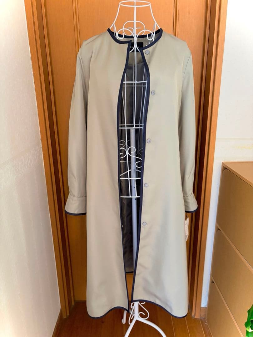 【新品タグ付き】Ketty パイピング ノーカラーコート スプリングコート