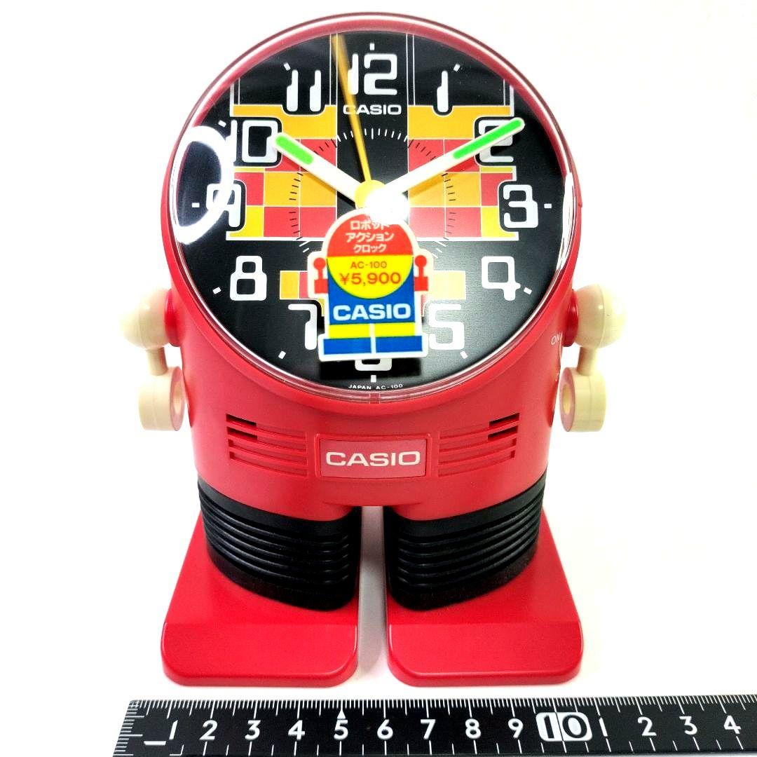 未使用　CASIO　カシオ AC-100 ロボットアクション アラーム クロック