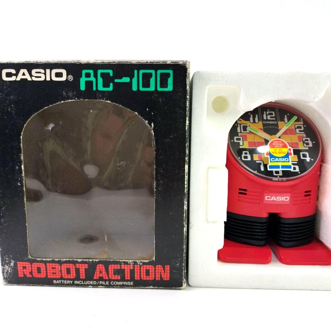 未使用　CASIO　カシオ AC-100 ロボットアクション アラーム クロック