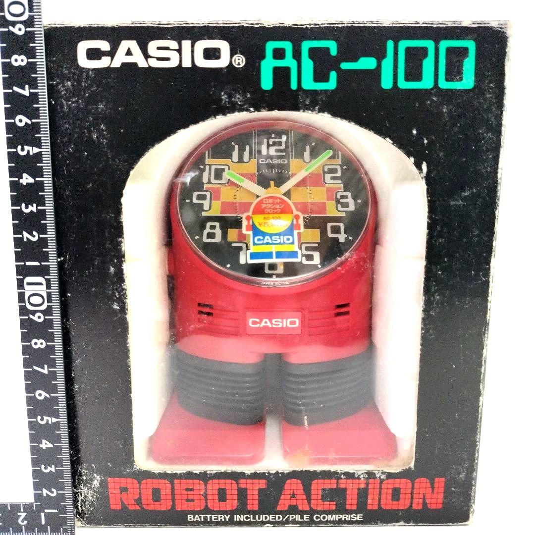 未使用　CASIO　カシオ AC-100 ロボットアクション アラーム クロック