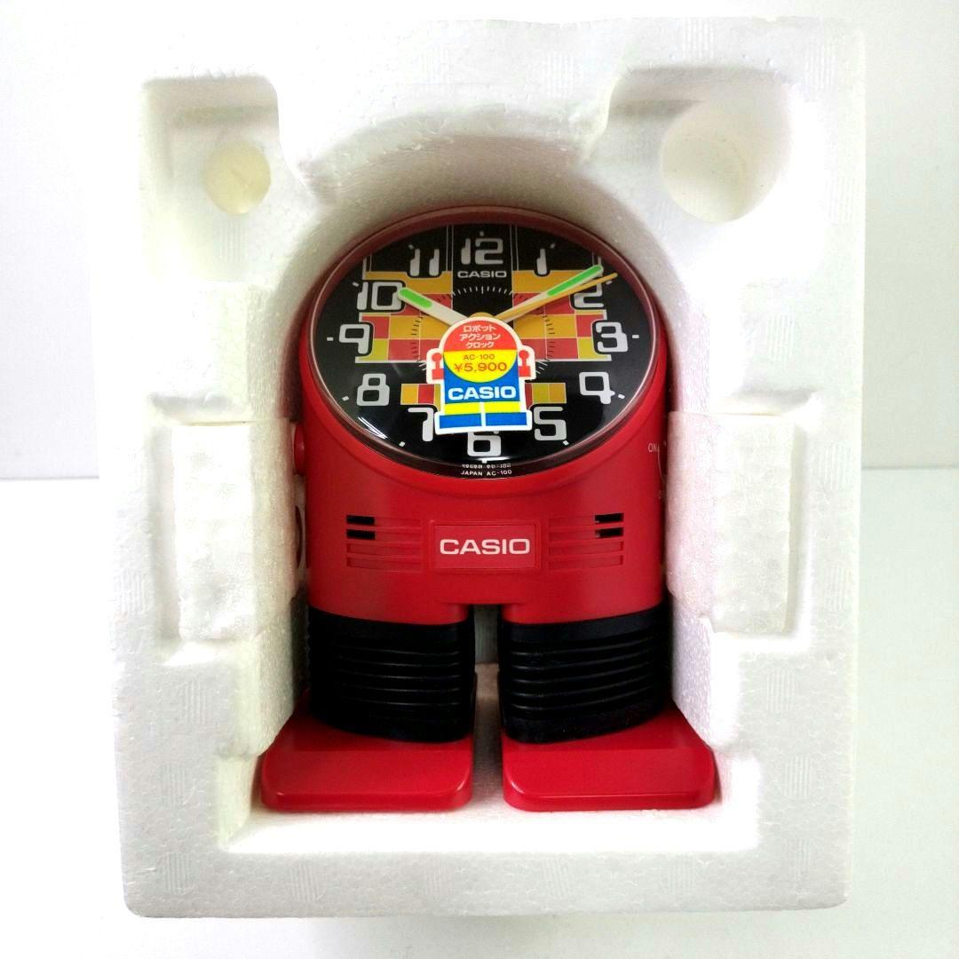 未使用　CASIO　カシオ AC-100 ロボットアクション アラーム クロック