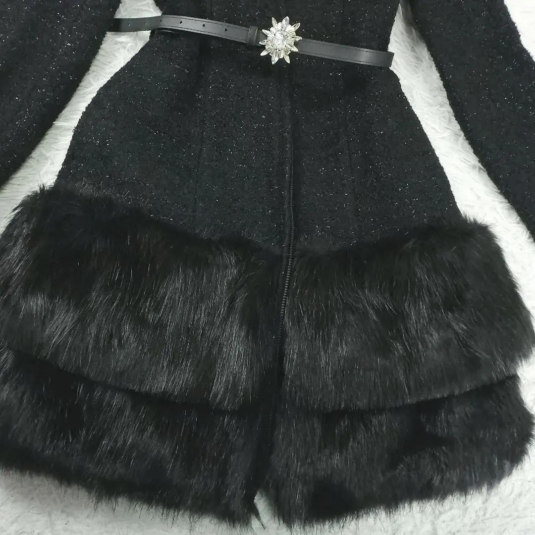【定価49500】【タグ付き 未使用】 Rady ロングコート ベルト付 黒