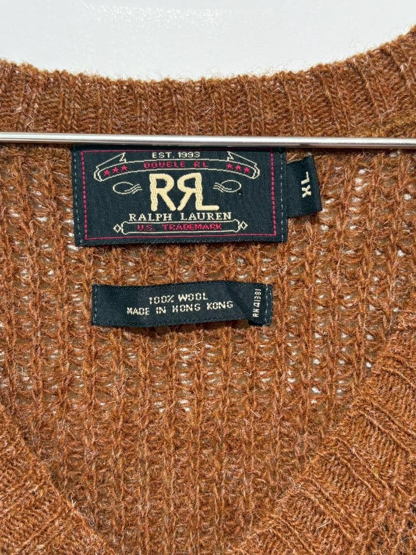 Ralph Lauren RRL ダブルアールエル 100%ウール ベスト XL
