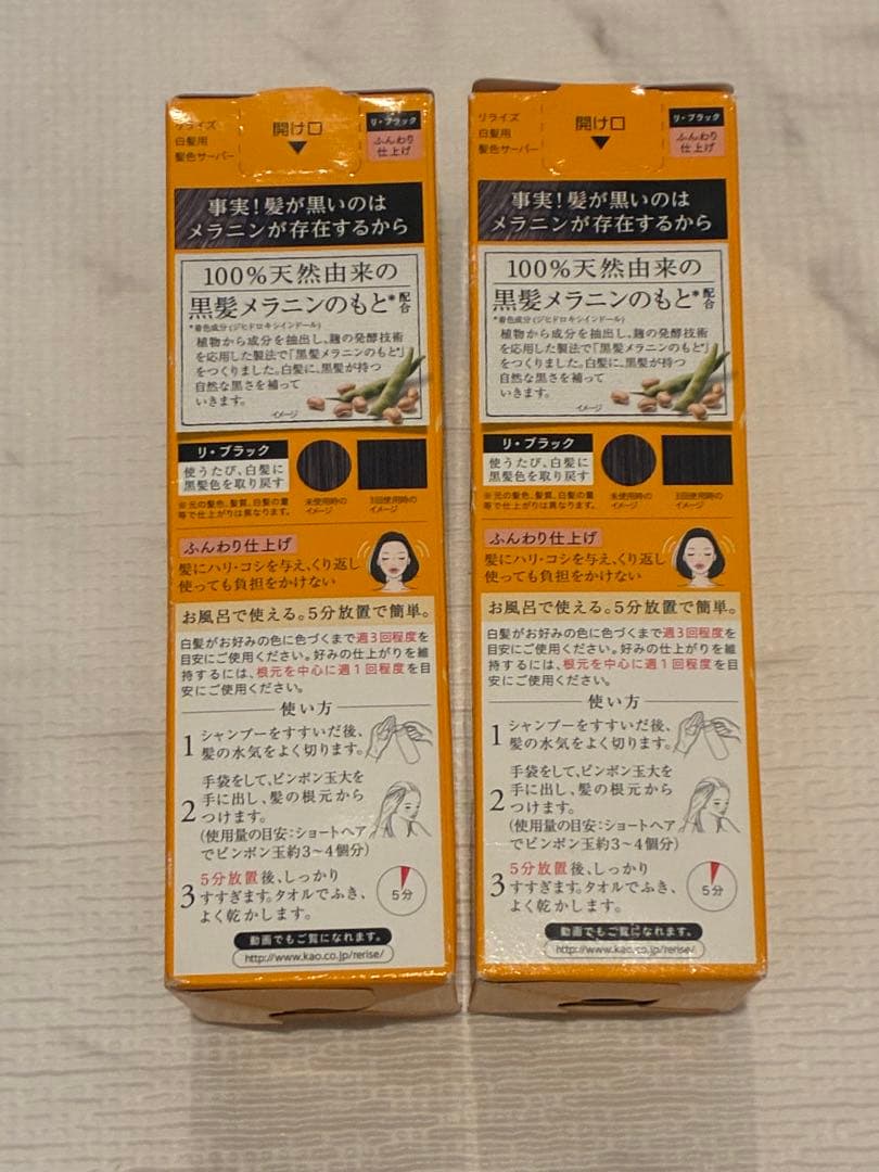 【新品】リライズ　白髪用髪色サーバー　リブラック　ふんわり　つけかえ用　✖2個