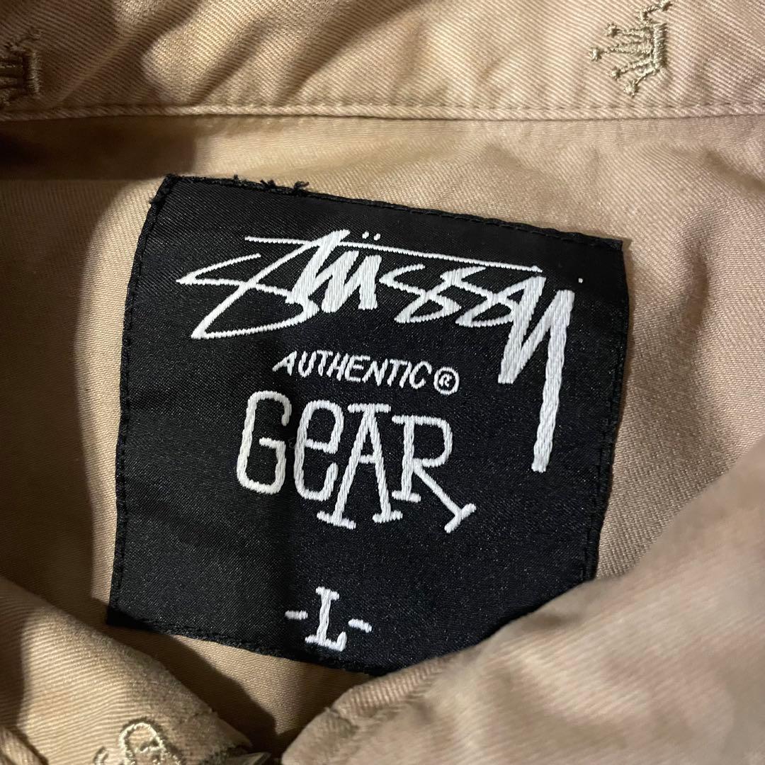 00s stussy 総柄刺繍　ドリズラージャケット　スカル　折れクラウン