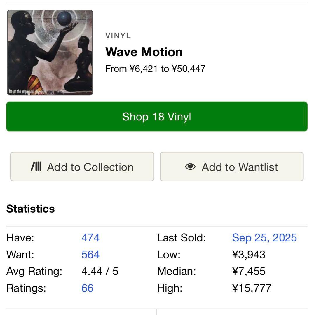 洋楽 Fat Jon Wave Motion 2LP