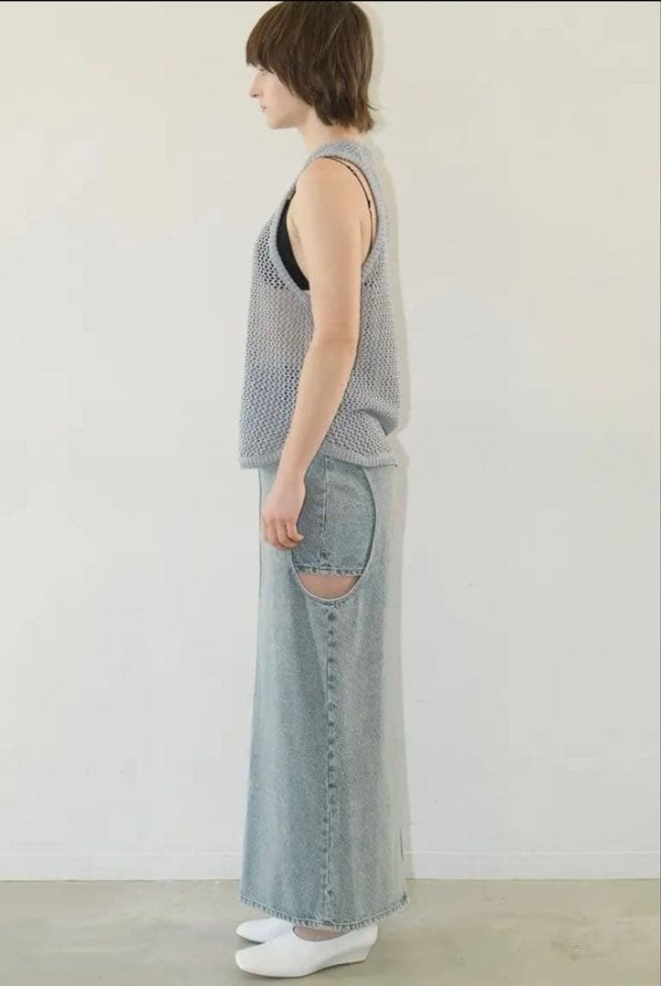 みかんCLANE CIRCLE CUTLAYERED DENIMSKIRT