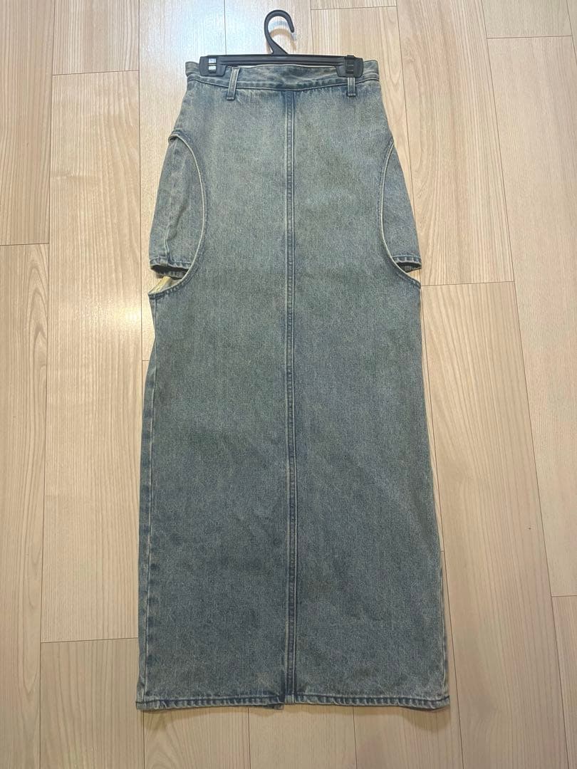 みかんCLANE CIRCLE CUTLAYERED DENIMSKIRT