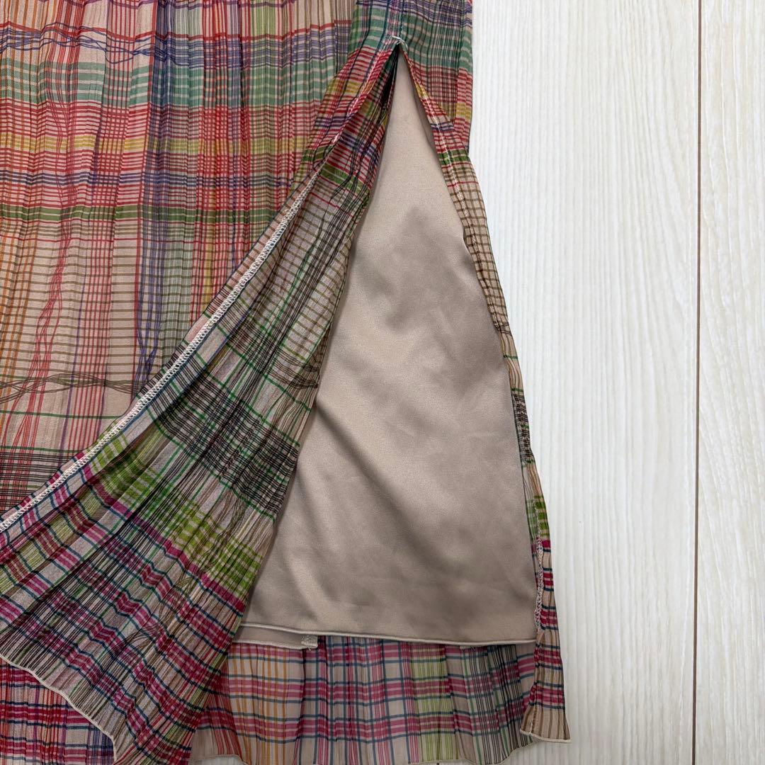 スカート ameri MEDI STRAIN CHECK SKIRT