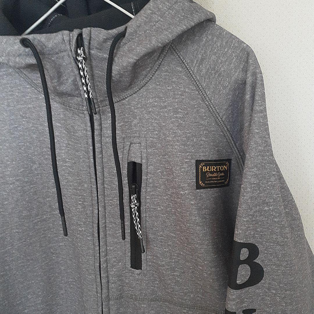 BURTON　撥水 フード　スノーボード　グレー　美品　ジップパーカー