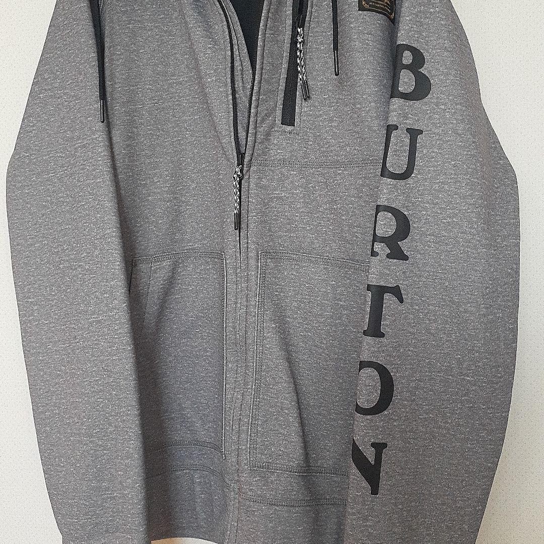 BURTON　撥水 フード　スノーボード　グレー　美品　ジップパーカー