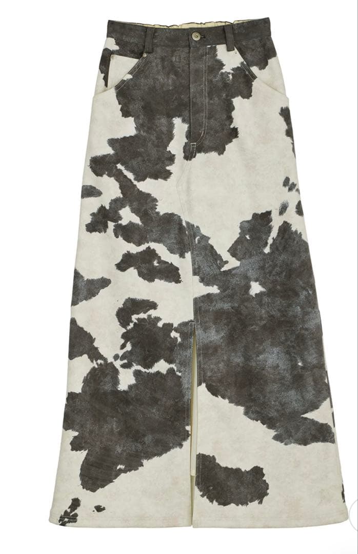 Ameri COW PATTERN SUEDE LIKE SKIRT アメリ M