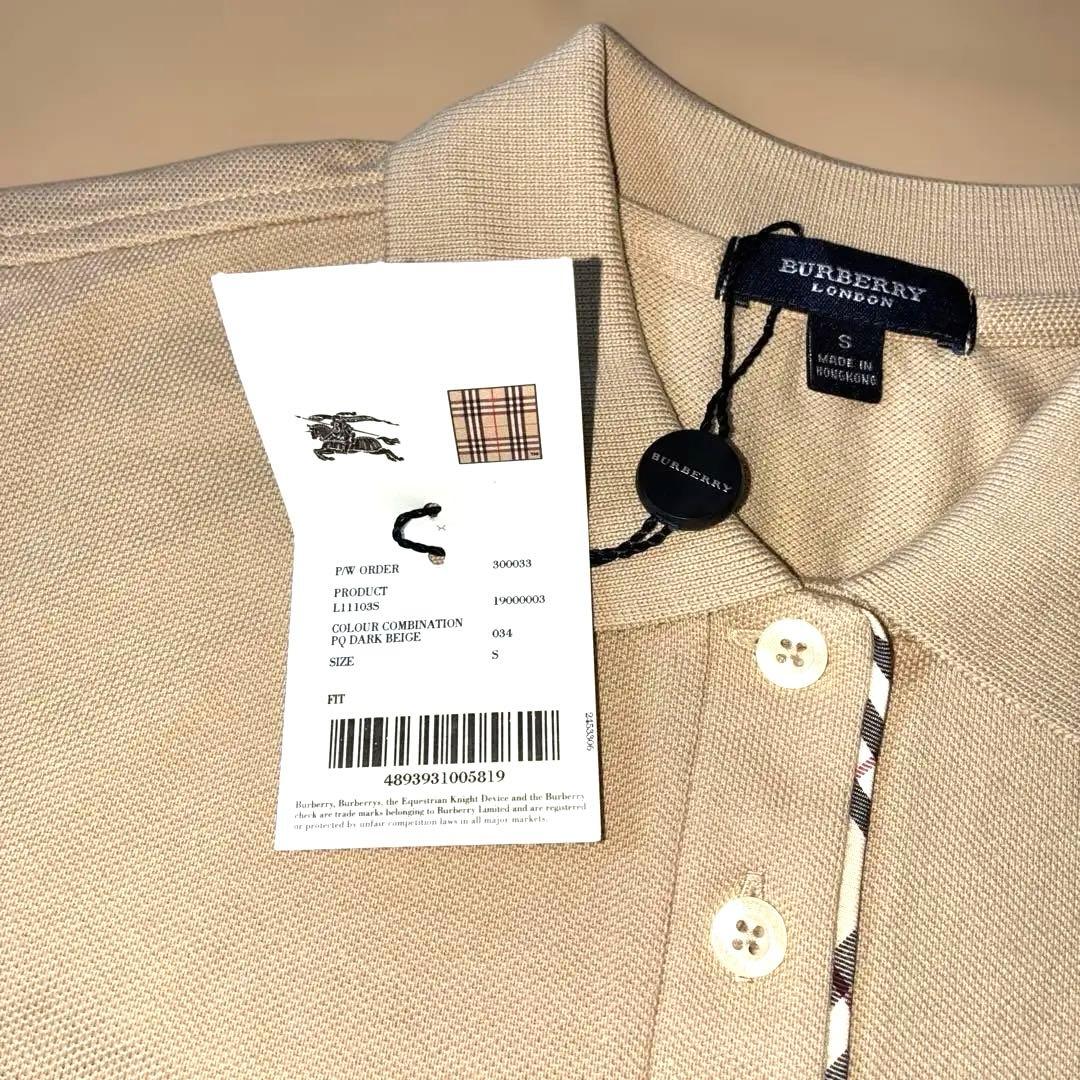 未使用　BURBERRY ベージュ チェックポロシャツ