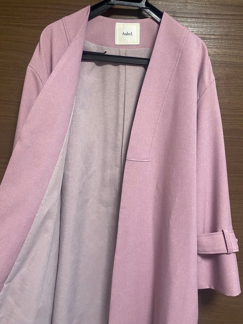 【良品】PALIGOT ピンク ノーカラーコート