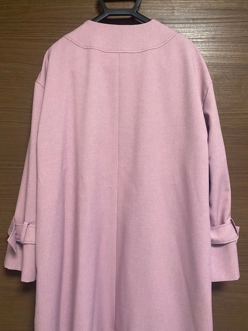 【良品】PALIGOT ピンク ノーカラーコート