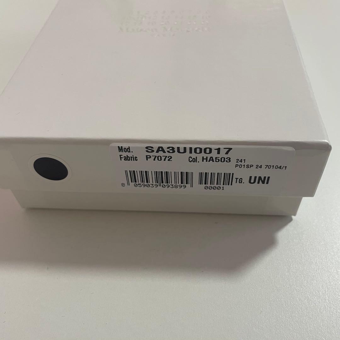 新品未使用 Maison Margiela ブラック レザー 三つ折財布