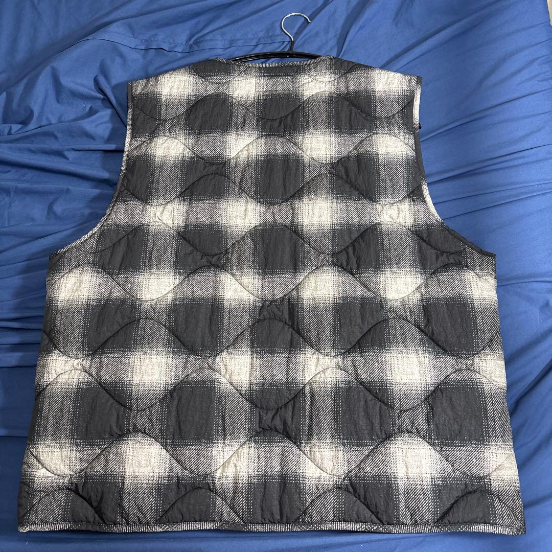 Stussy Plaid ナイロン Liner ベスト 黒