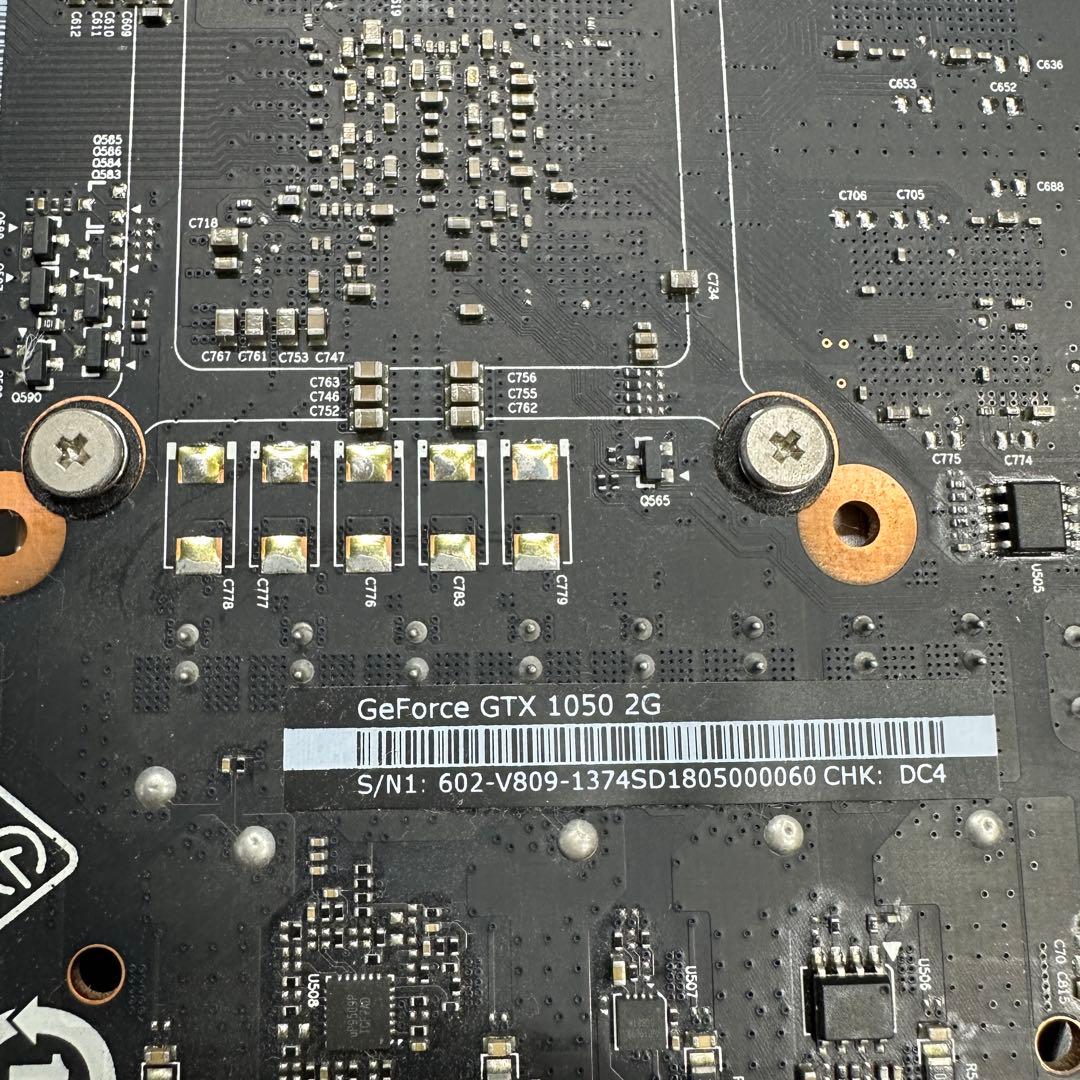 グラフィックボード MSI GeForce GTX1050 2G 動作確認済み