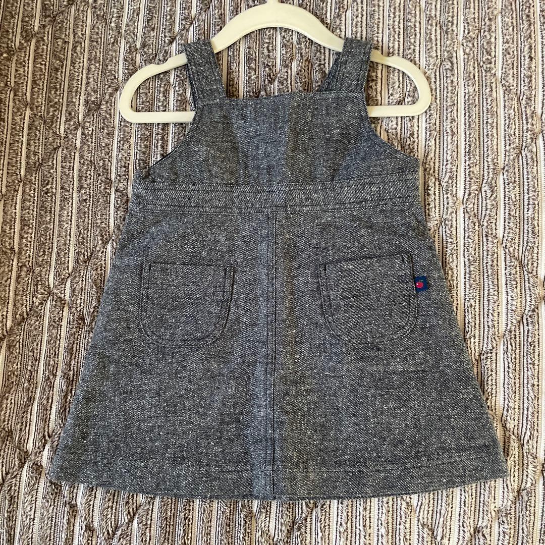 【未使用品】familiar ワンピース ジャンバースカート 80cm