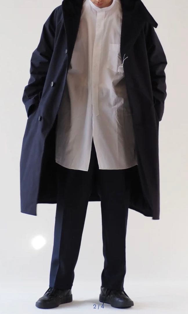 COMOLI 22AW ベンタイルコットンフーデッドコート