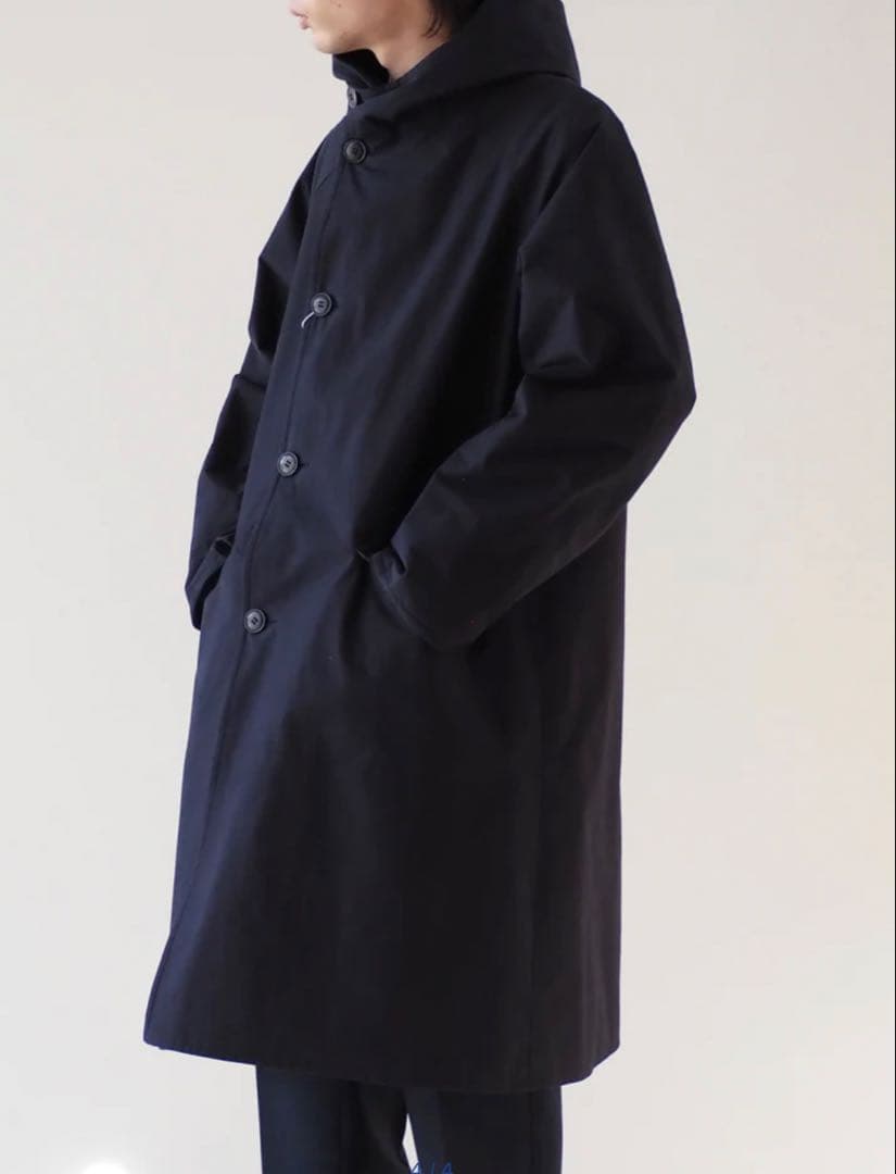 COMOLI 22AW ベンタイルコットンフーデッドコート