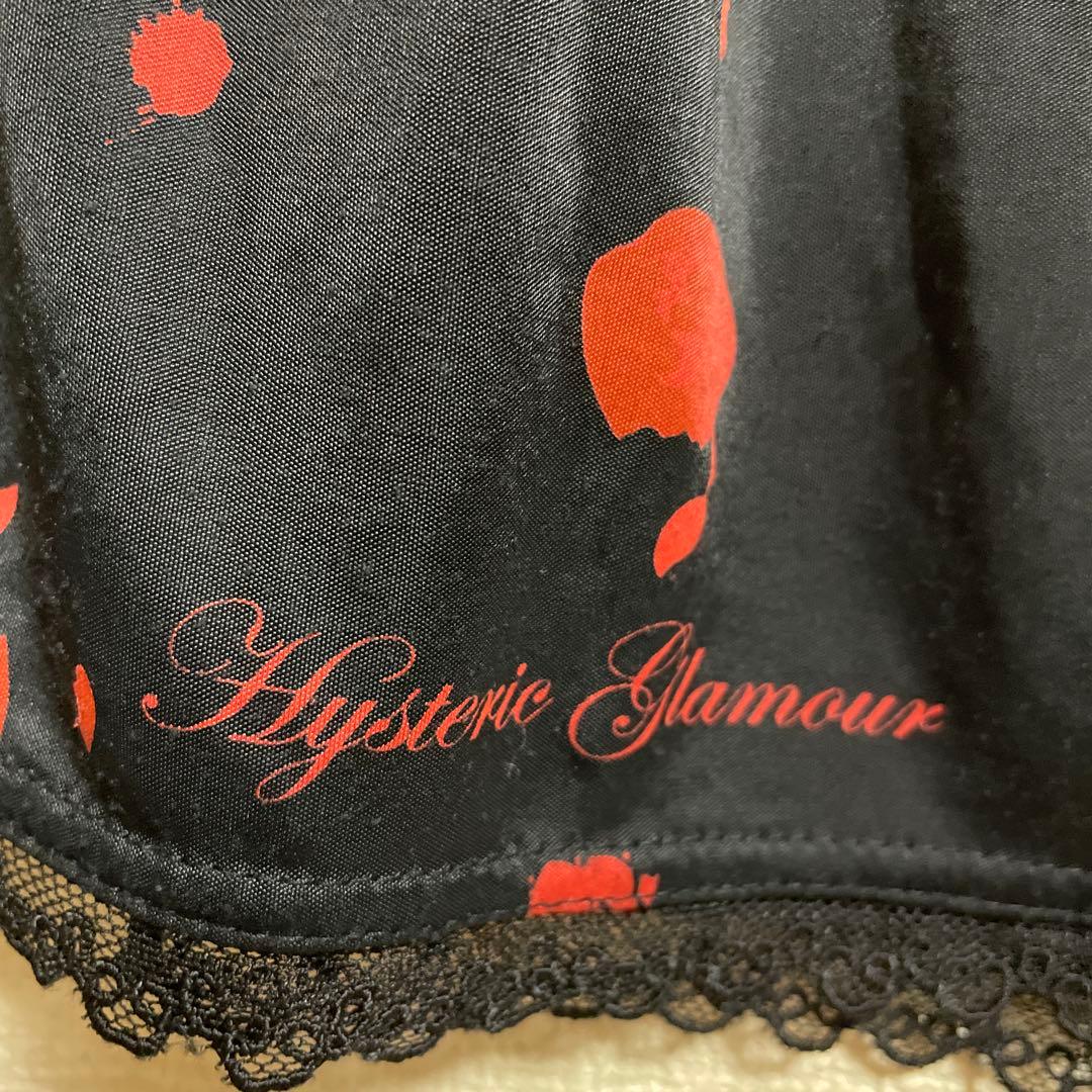Hysteric Glamour 黒いレースキャミソール 赤い林檎