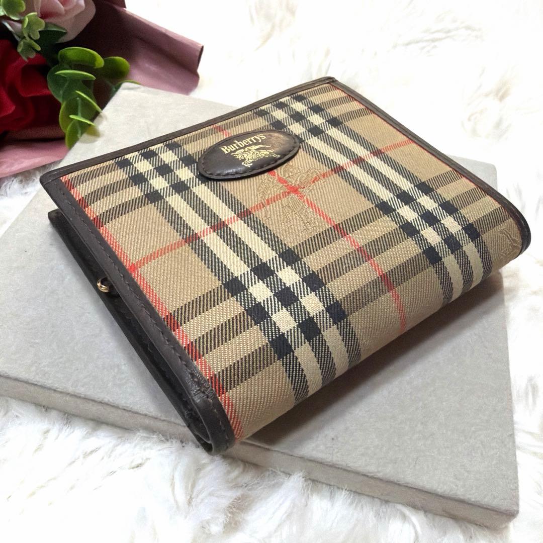 BURBERRY バーバリー ヴィンテージ ノバチェック柄 がま口 財布 2点