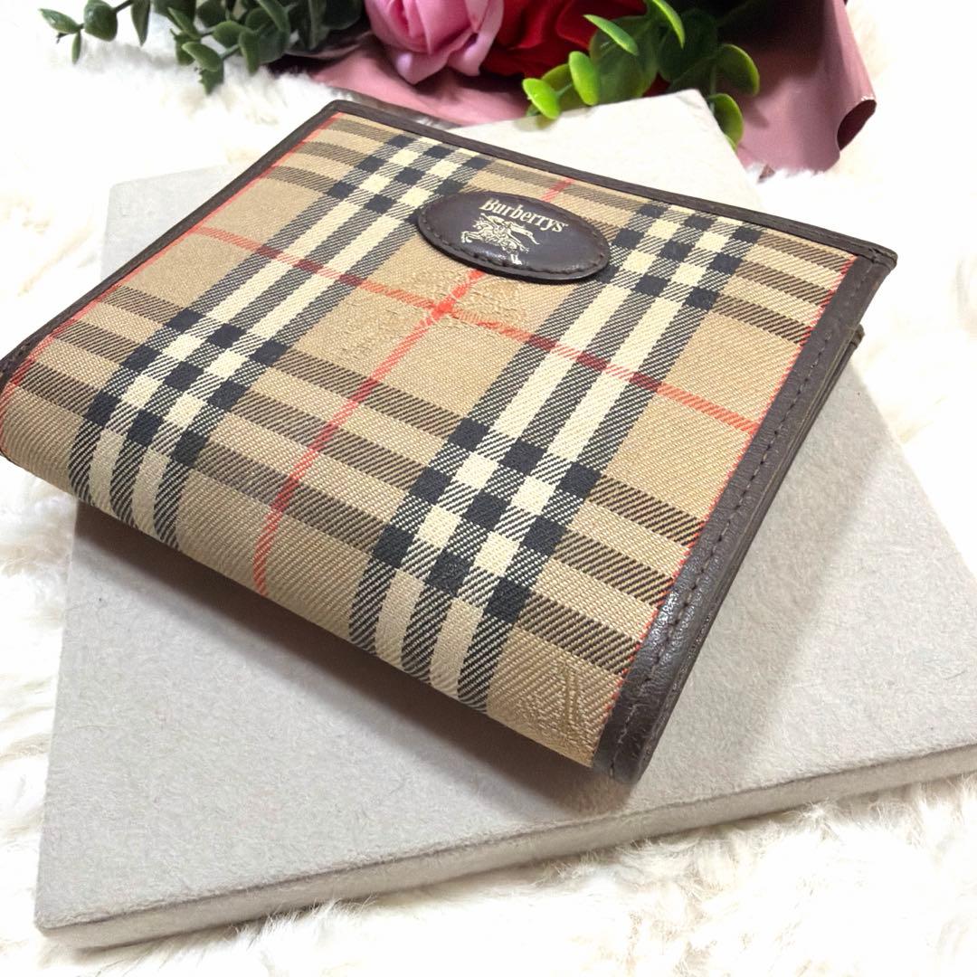 BURBERRY バーバリー ヴィンテージ ノバチェック柄 がま口 財布 2点