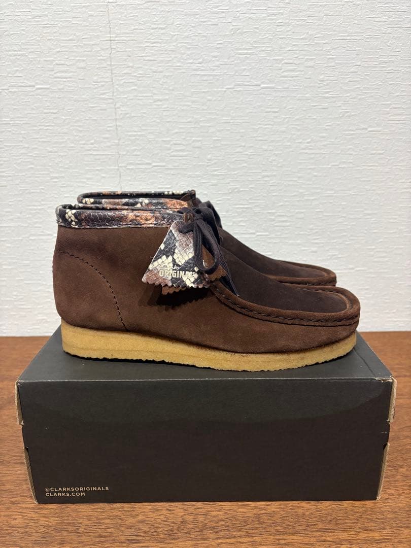 Clarks Originals ブラウン/パイソン　Wallaby