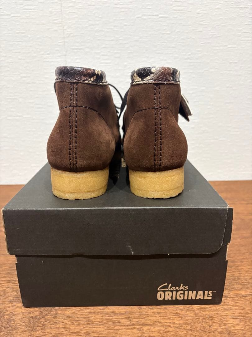 Clarks Originals ブラウン/パイソン　Wallaby
