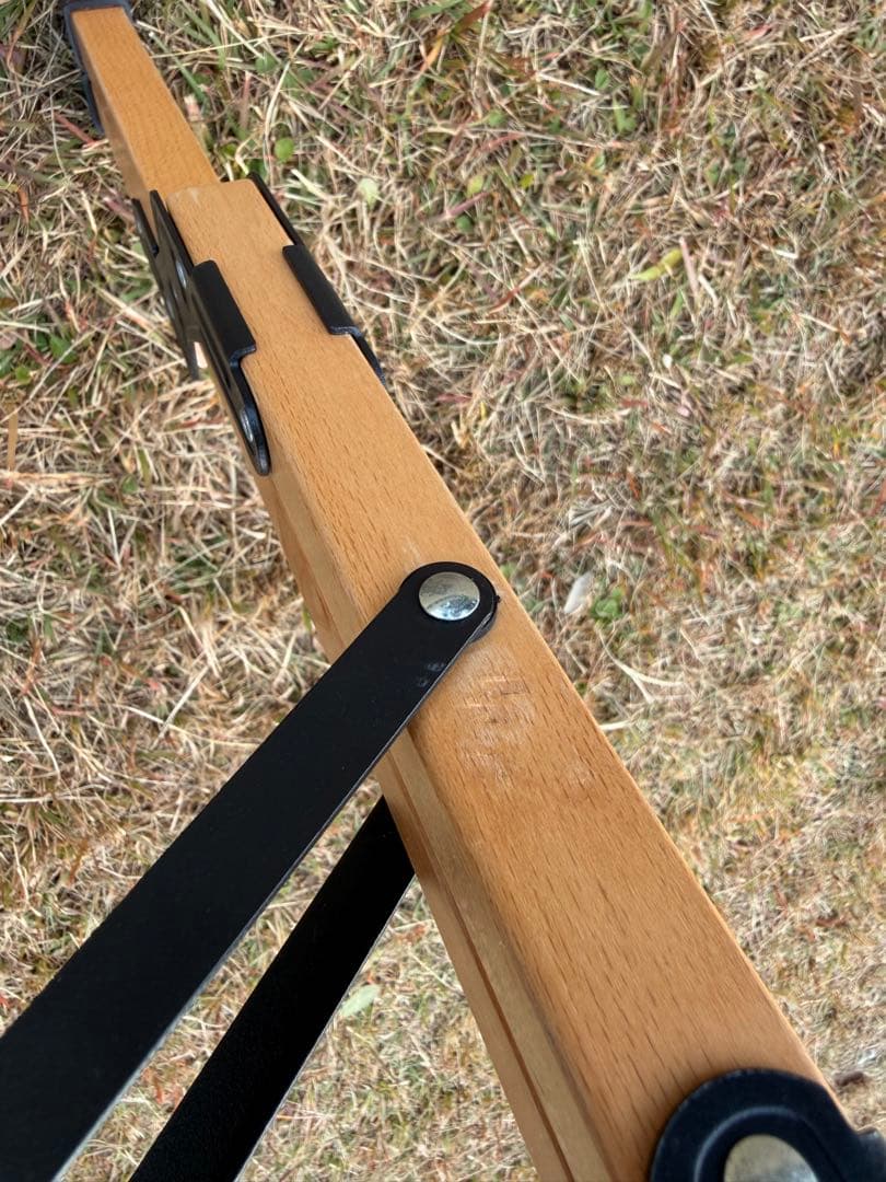 FIELDDOOR ウッドロールトップテーブル ナチュラルウッド　折り畳みテーブ